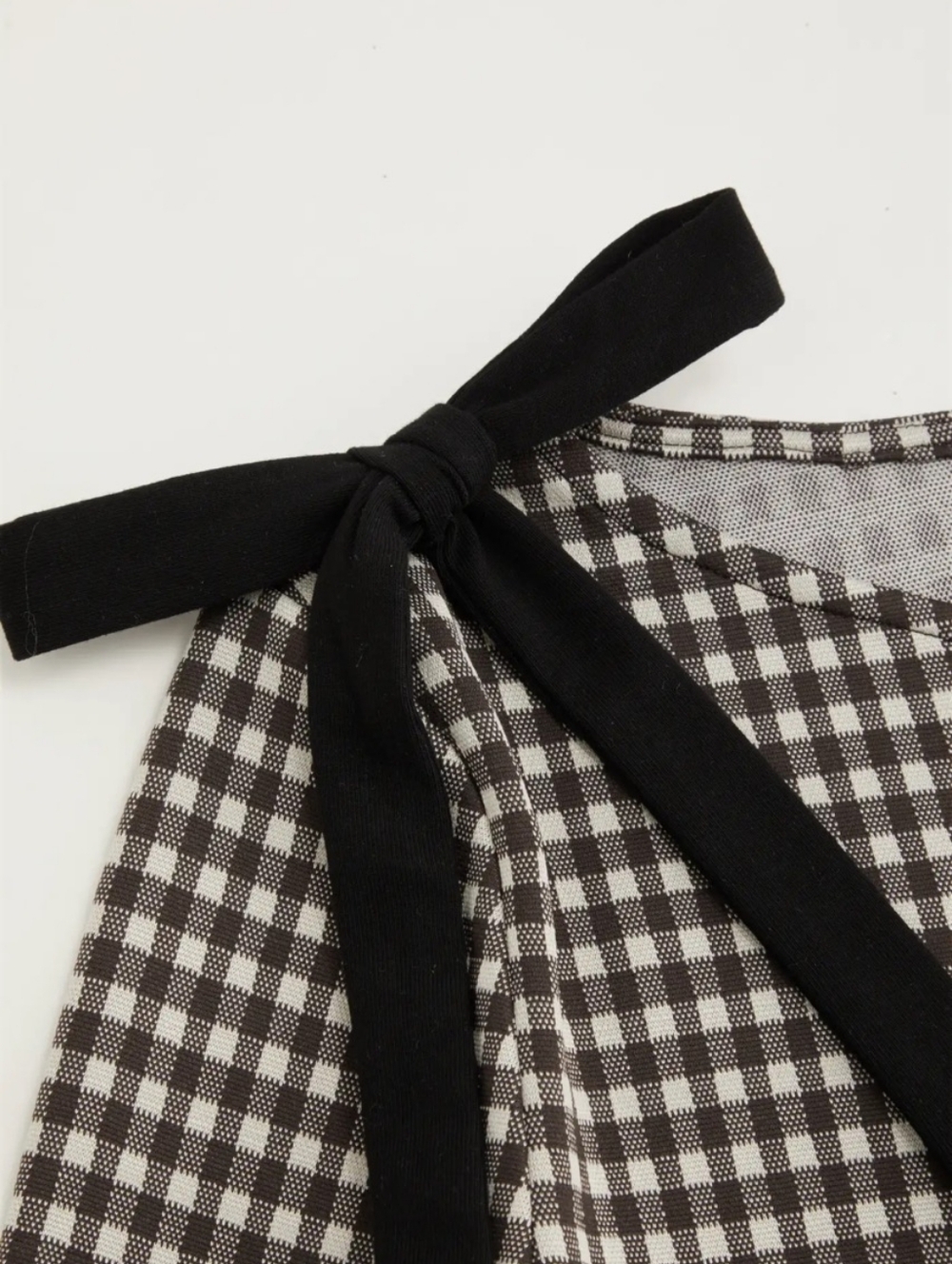 Cider Curby Houndstooth Tie-Shoulder Mini Dress in Black and Cream 4XL New - Picture 2 of 8